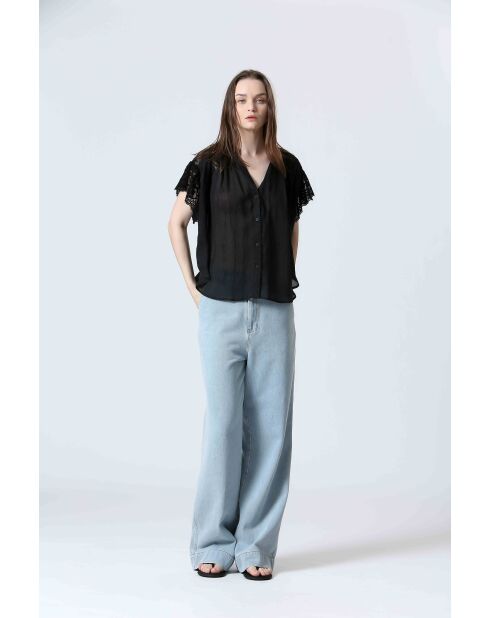 Schwarzes CLAINE Top