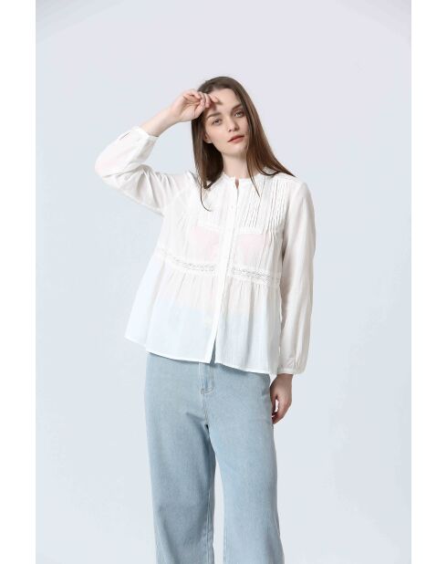 ILUXE Cremefarbenes Top