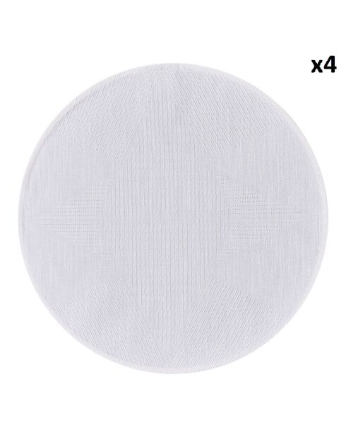 4 Sets de table Club Etoile Albatre - D.42 cm