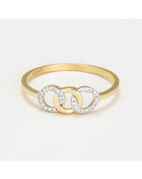 Minah verflochtener runder Ring D0.06/30 Gelbgold