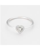 Bague Cœur Éternel D0,10/17 or blanc