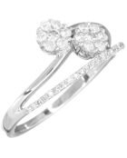 Anello con diamante Amazonia in oro bianco 0,382 ct