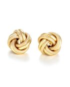 Geelgouden oorbellen met gedraaide knoop