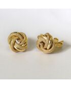 Geelgouden oorbellen met gedraaide knoop