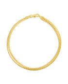 Brazalete plano compacto de oro amarillo