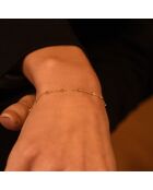 Brazalete con cadena de bolas de oro amarillo