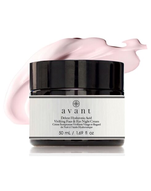 Weelderige, verkwikkende nachtcrème voor gezicht en ogen met hyaluronzuur - 50 ml