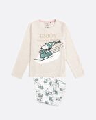 Pijama Let It Snow beige