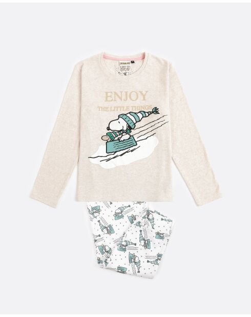 Pyjamas Let It Snow beige
