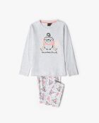 Pigiama Winter Owl grigio