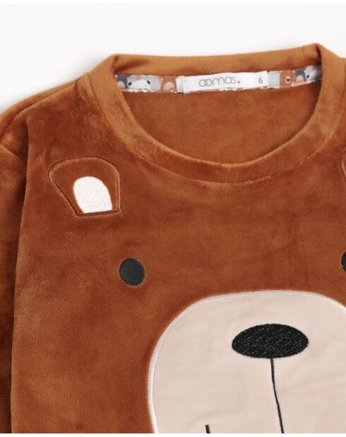 Pyjamas Velvet Bear Family brun
