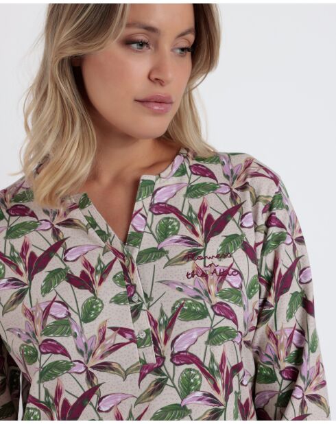 Robe de nuit Fleurs dans le Grenier rose ancien