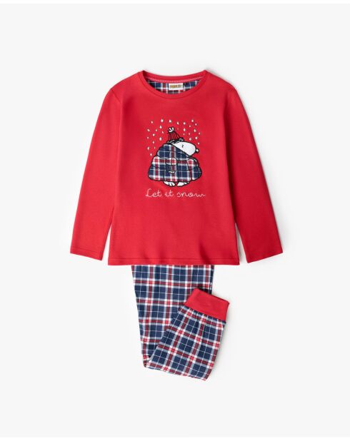 Pyjamas Let It Snow rouge