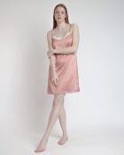 Nuisette en Satin à pois rose