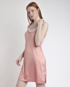 Nuisette en Satin à pois rose