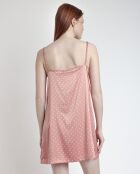 Nuisette en Satin à pois rose