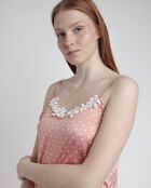 Nuisette en Satin à pois rose