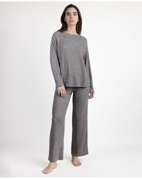 Pyjama doux Home gris foncé