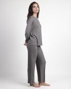 Pyjama doux Home gris foncé