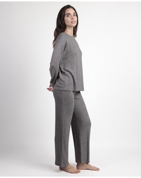 Pyjama doux Home gris foncé