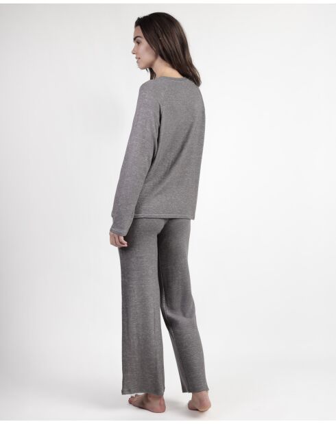 Pyjama doux Home gris foncé