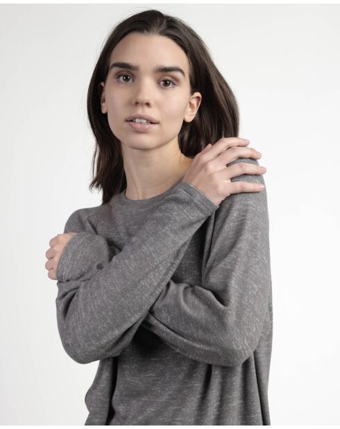 Pyjama doux Home gris foncé