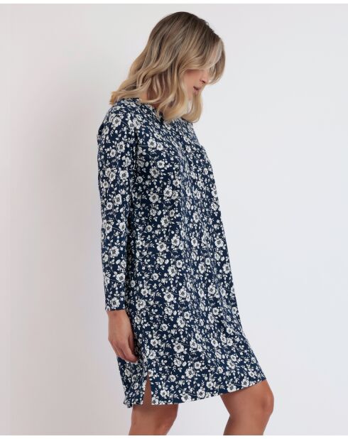 Robe de nuit Romantique bleu marine