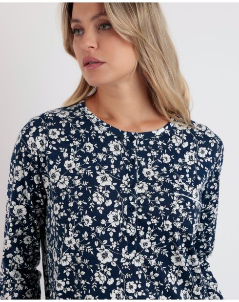 Robe de nuit Romantique bleu marine