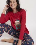Pijama rojo «Have a Lazy Christmas»