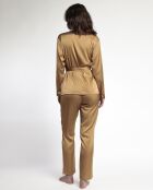 Pyjama croisé en Satin Glam Luxe doré