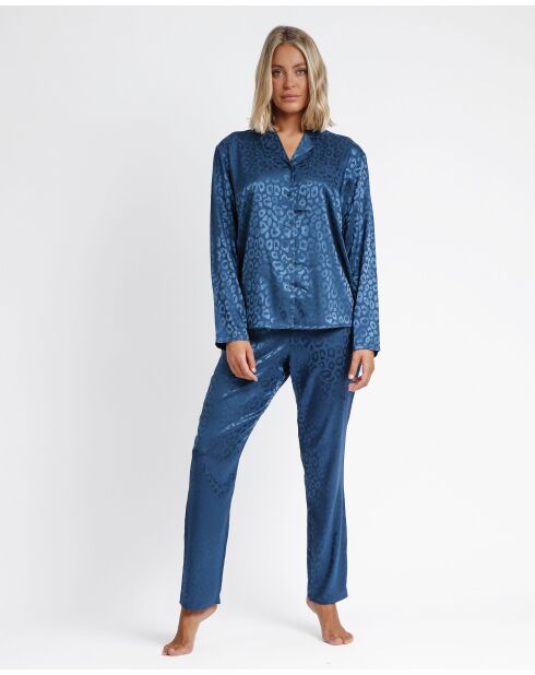 Pyjama en Satin léopard océan