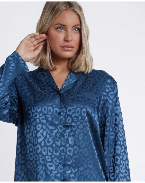 Pyjama en Satin léopard océan
