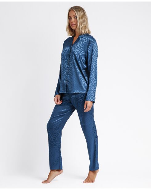 Pyjama en Satin léopard océan