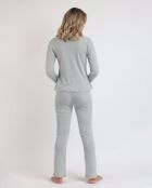 Pyjama côtelé doux Home gris