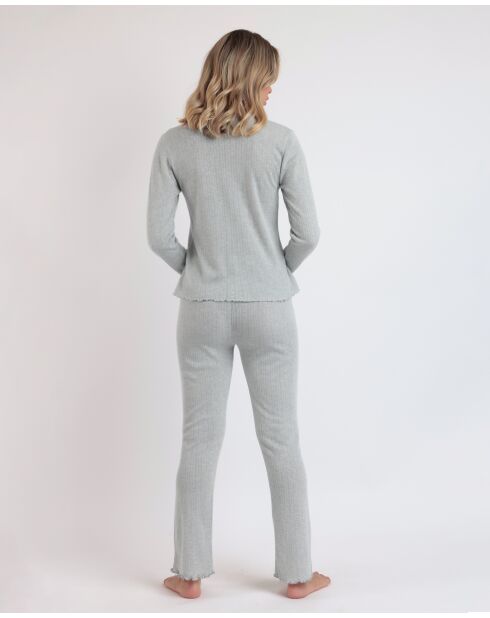 Pyjama côtelé doux Home gris