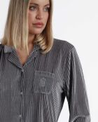Robe de nuit Classic  rayures grise