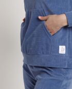 Pyjama en velours côtelé Home bleu