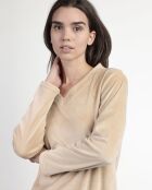 Pyjama en velours Jungle Fever Luxury camel