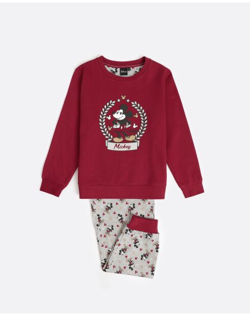 Pyjama Roi Mickey bordeaux