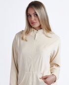 Pyjama en velours doux beige