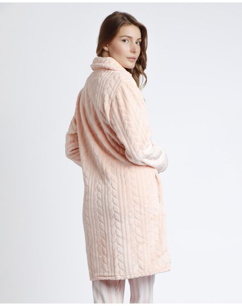 Veste chaude Merci corail