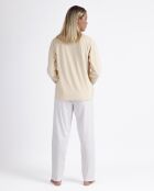 Pyjama en velours doux Pico beige