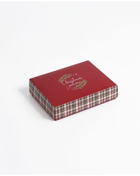 Pyjama Bisous de Noël rouge rubis