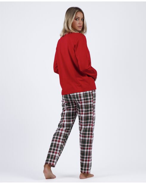 Pyjama Bisous de Noël rouge rubis