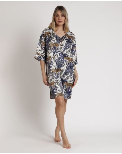 Robe de nuit de luxe léopard Luxury multicolore