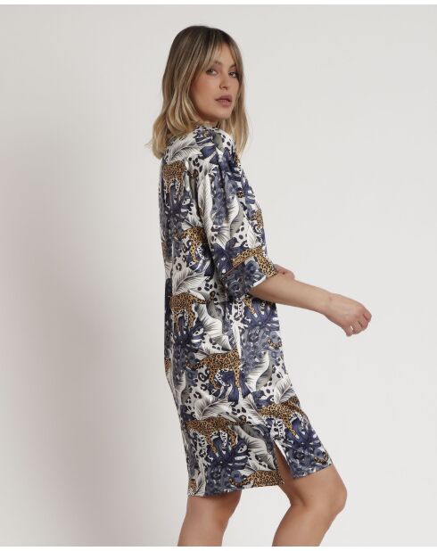 Robe de nuit de luxe léopard Luxury multicolore