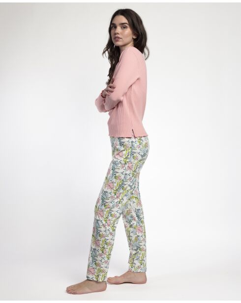 Pyjama Jardin d'Automne rose