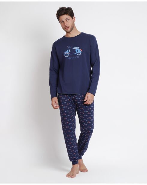 Pijama Vespa azul marino