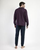 Magnífico pijama burdeos