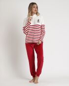King Mickey Burgundy gestreifter Pyjama